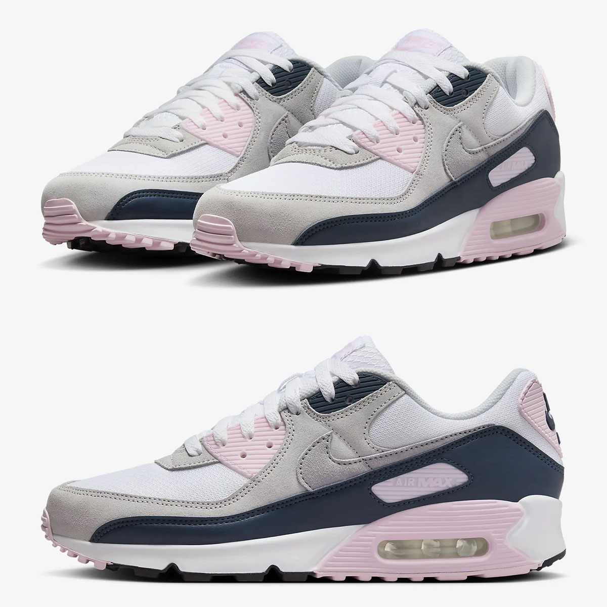 Nike Air Max 90 White Pink Foam Armory Navy