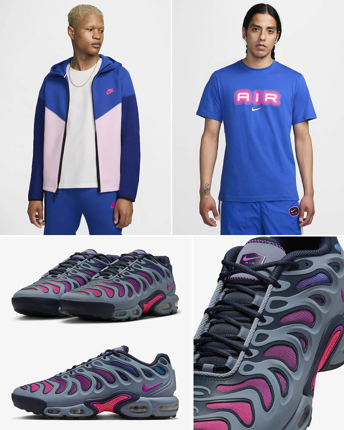 Nike Air Max Plus Drift Ashen Slate Hyper Pink Vivid Purple Outfits