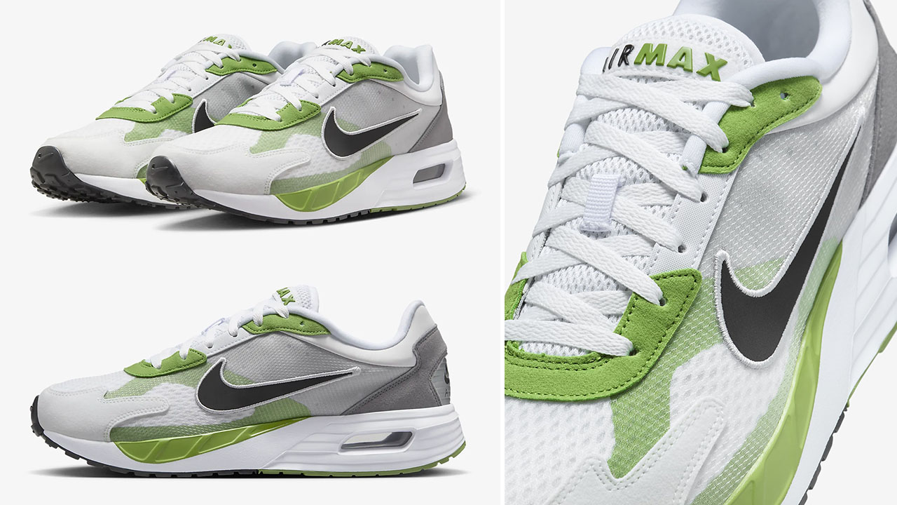 Nike Air Max Solo White Chlorophyll Smoke Grey Sneakers