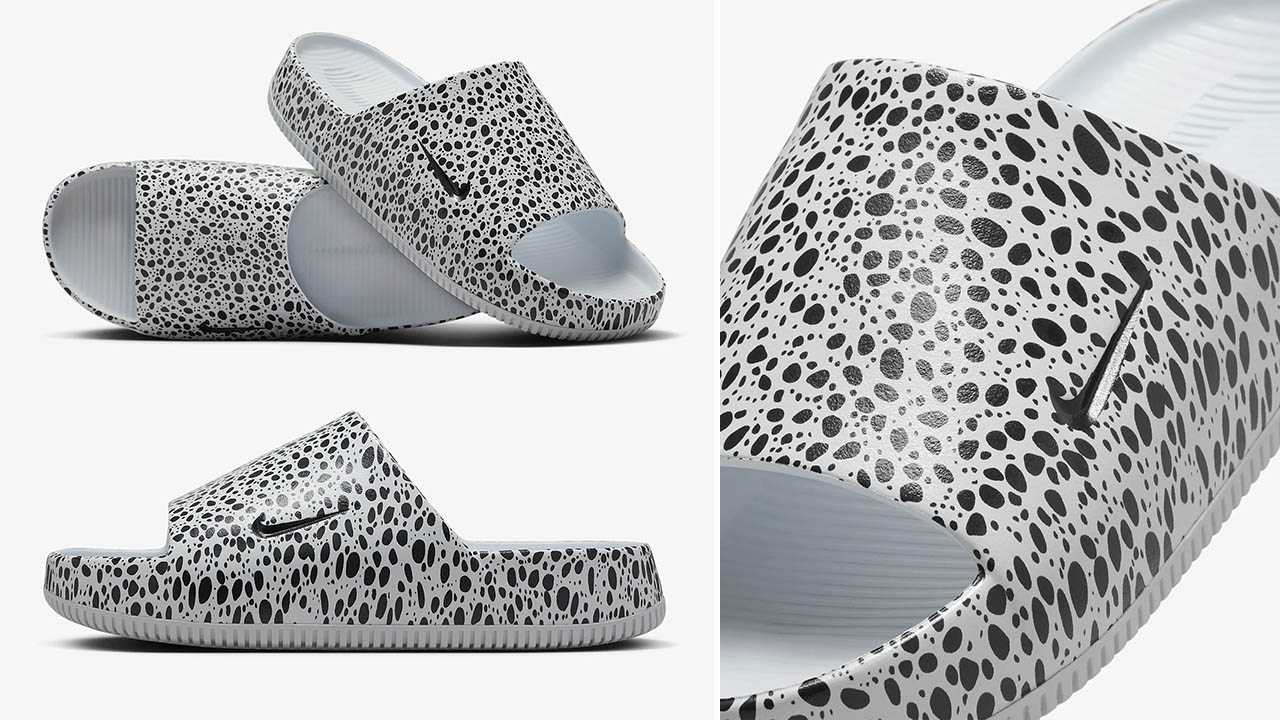Nike Calm Electric Olympic Safari Slides Football Grey
