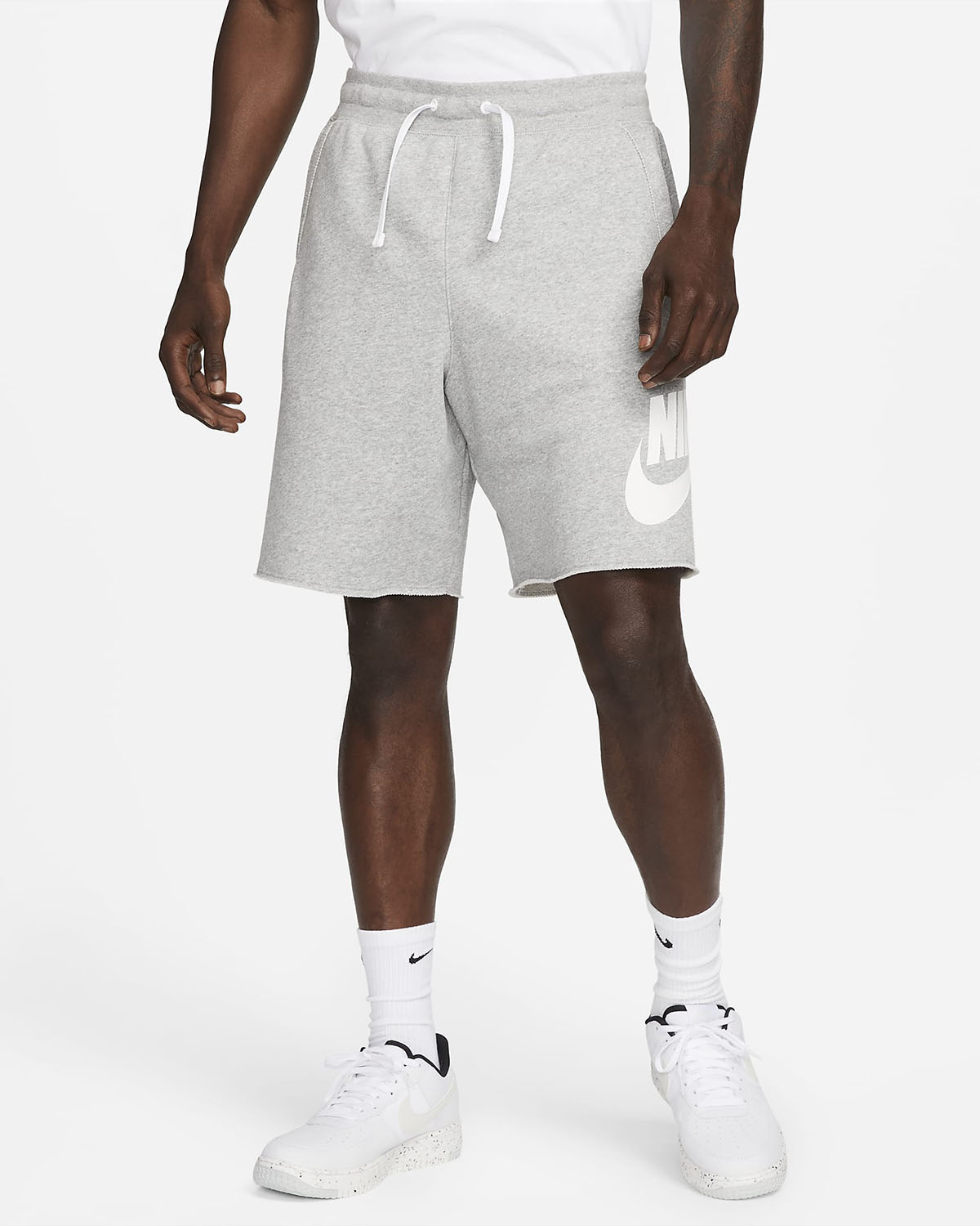 Nike Club Alumni French Terry Shorts Grey White 1
