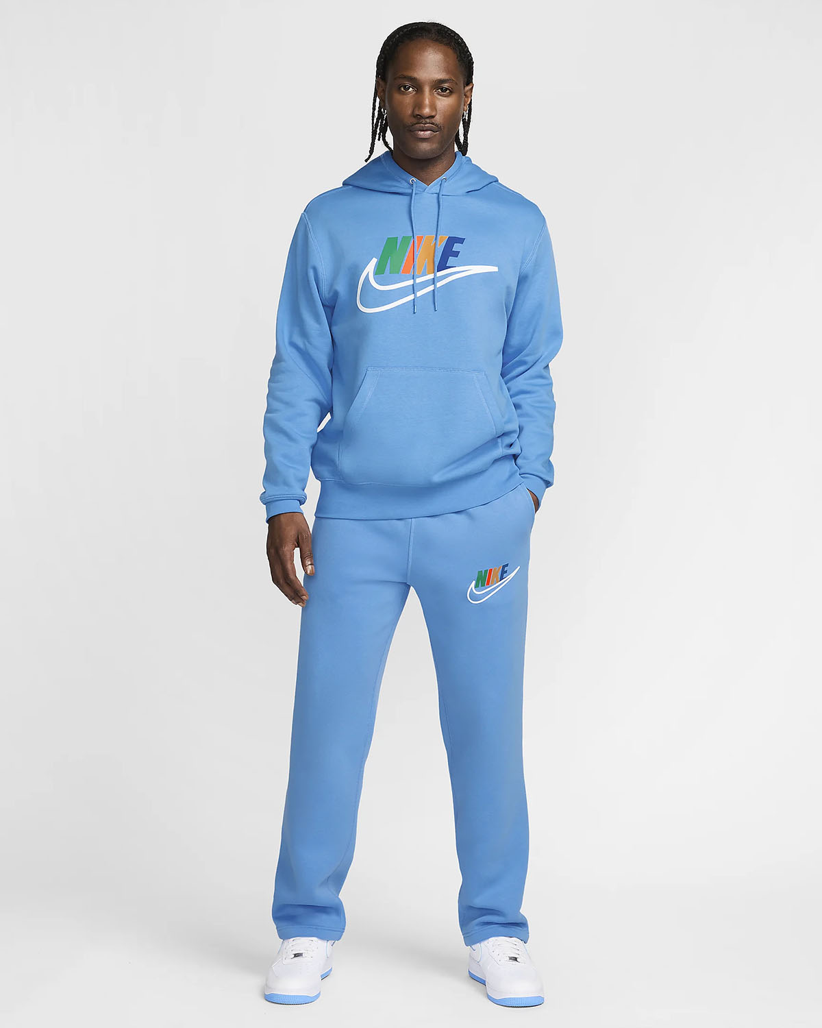 Nike Club Fleece Hoodie Pants University Blue