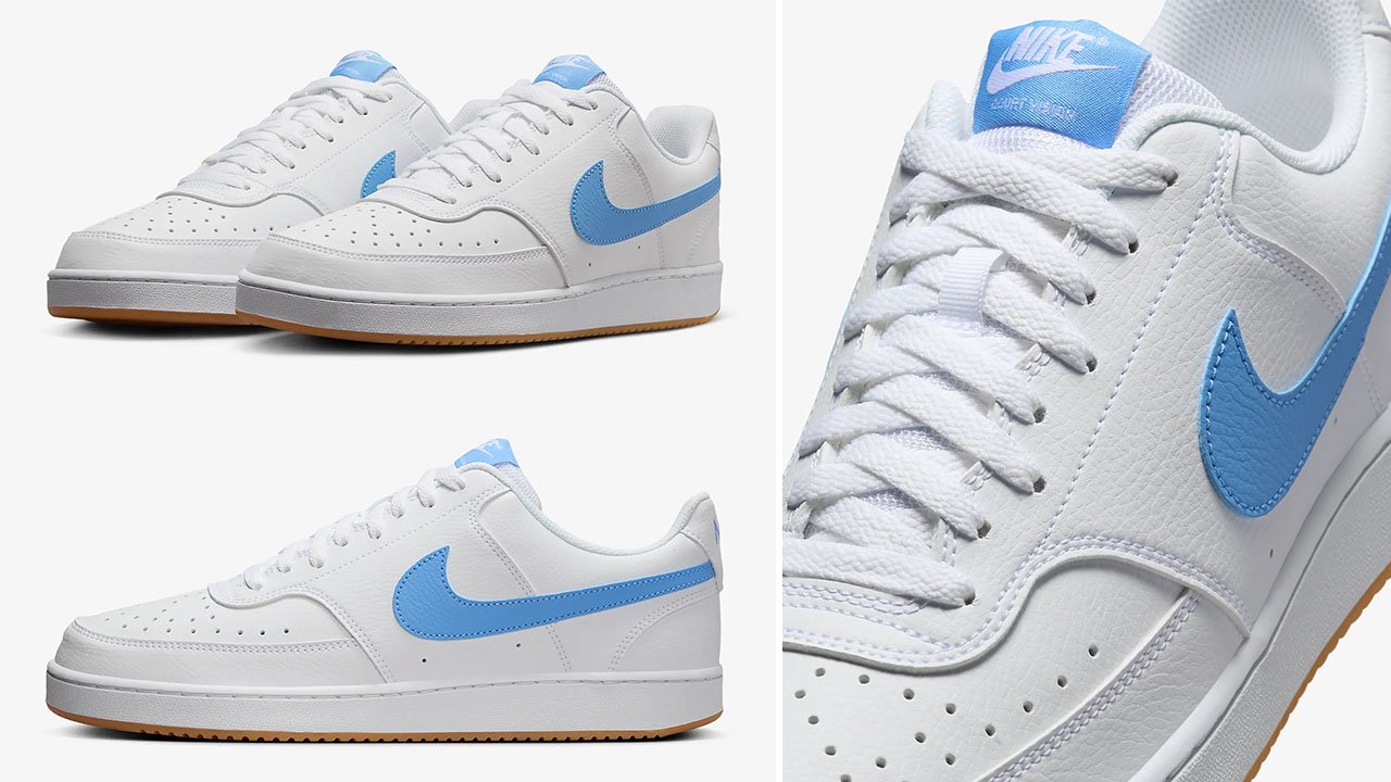 Nike Court Vision Low White University Blue Sneakers