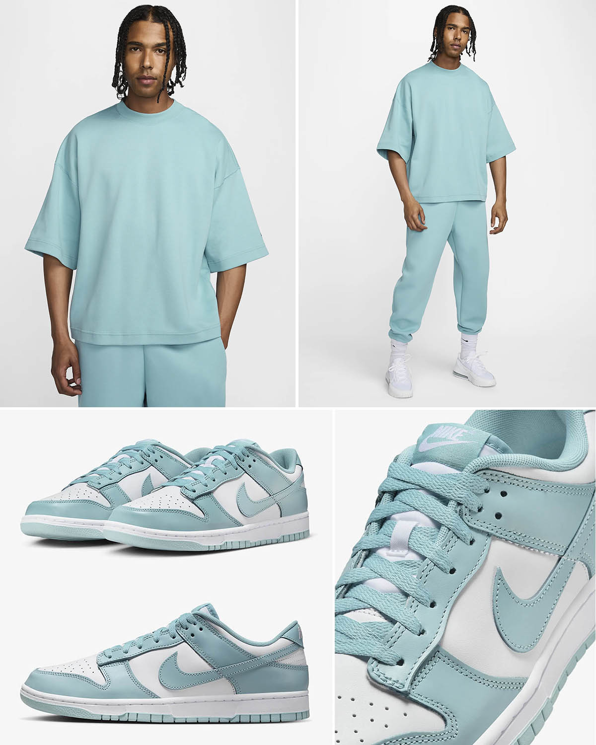 Nike Dunk Low Denim Turquoise Outfits