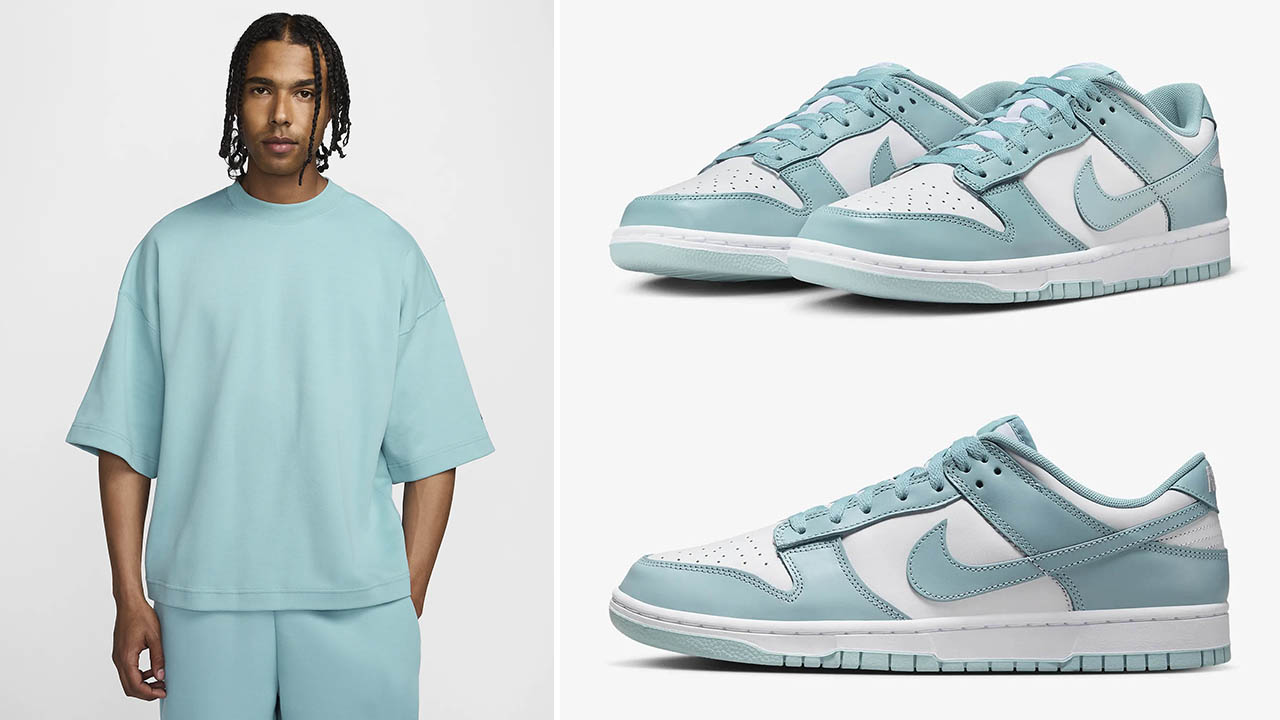 Quarter Snacks x Dunk Low Denim Turquoise Shirt Clothing Outfits