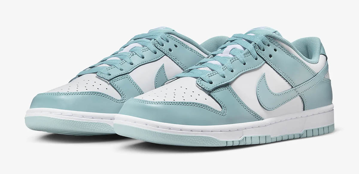 Nike Dunk Low Denim Turquoise Shoes 1