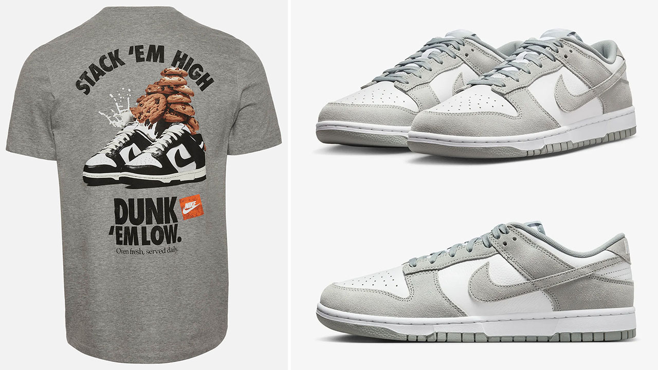 Nike Dunk Low Suede Grey T Shirt Outfit