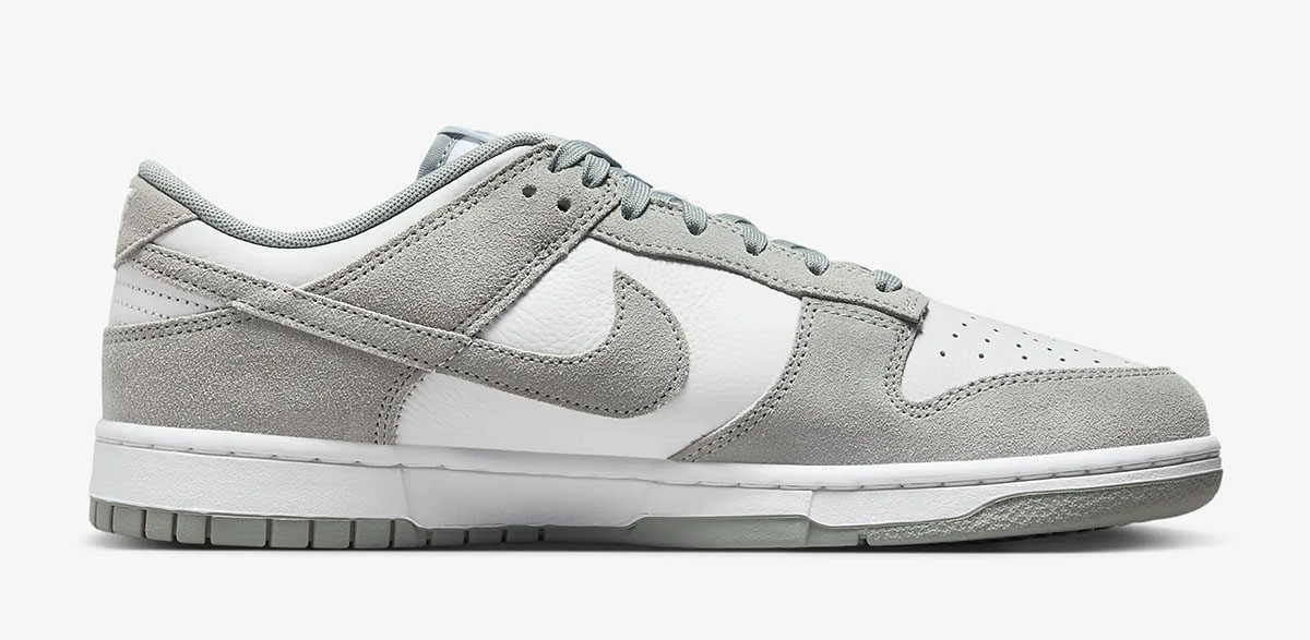 Nike Dunk Low Suede Grey White Light Pumice Shoes 3