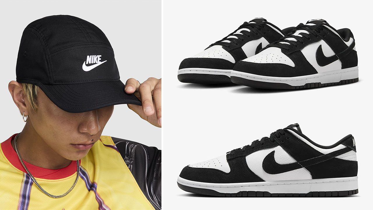 Nike Dunk Low Suede Panda Hat Outfit