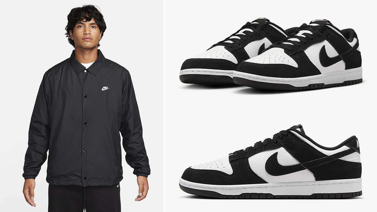 Nike Dunk Low Suede Panda Jacket Outfit