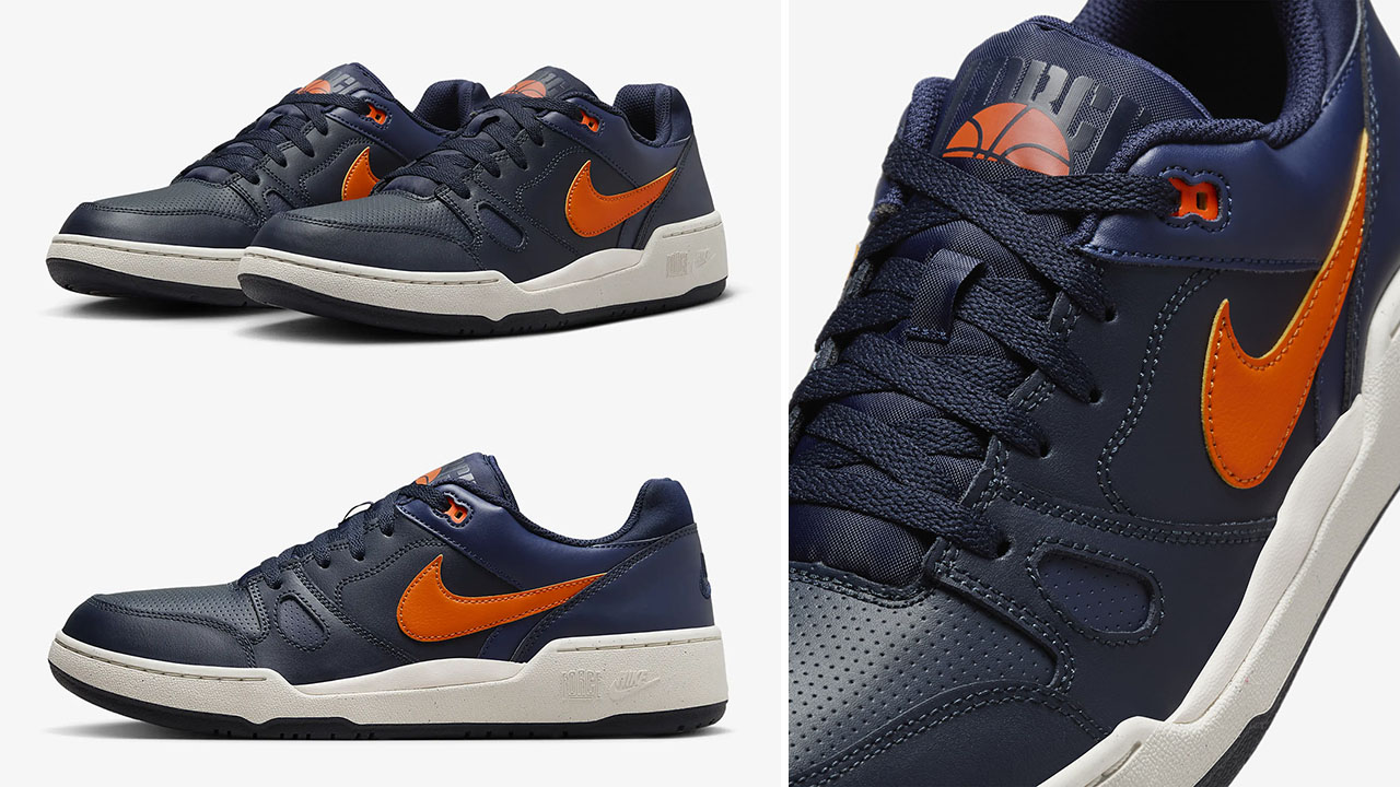 Nike Full Force Low Dark Obsidian Safety Orange Sneakers