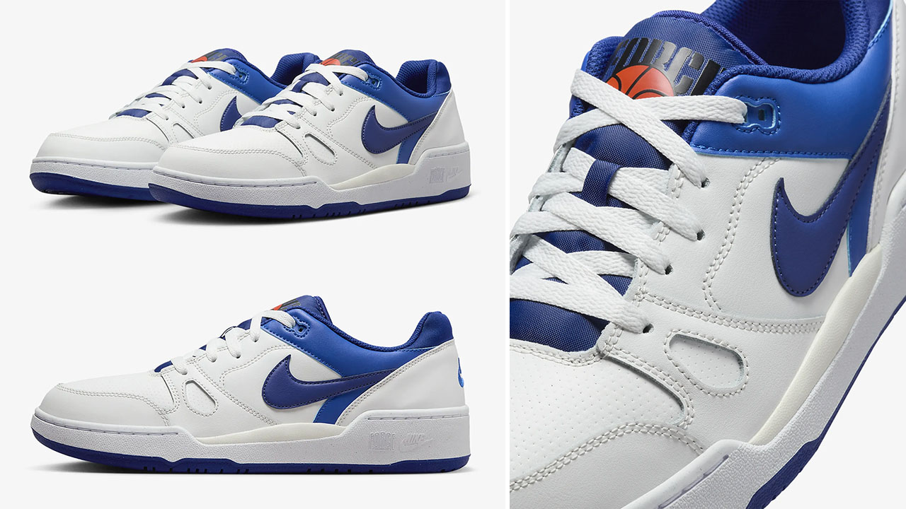 Nike Full Force Low Summit White Racer Blue Deep Royal Blue Sneakers