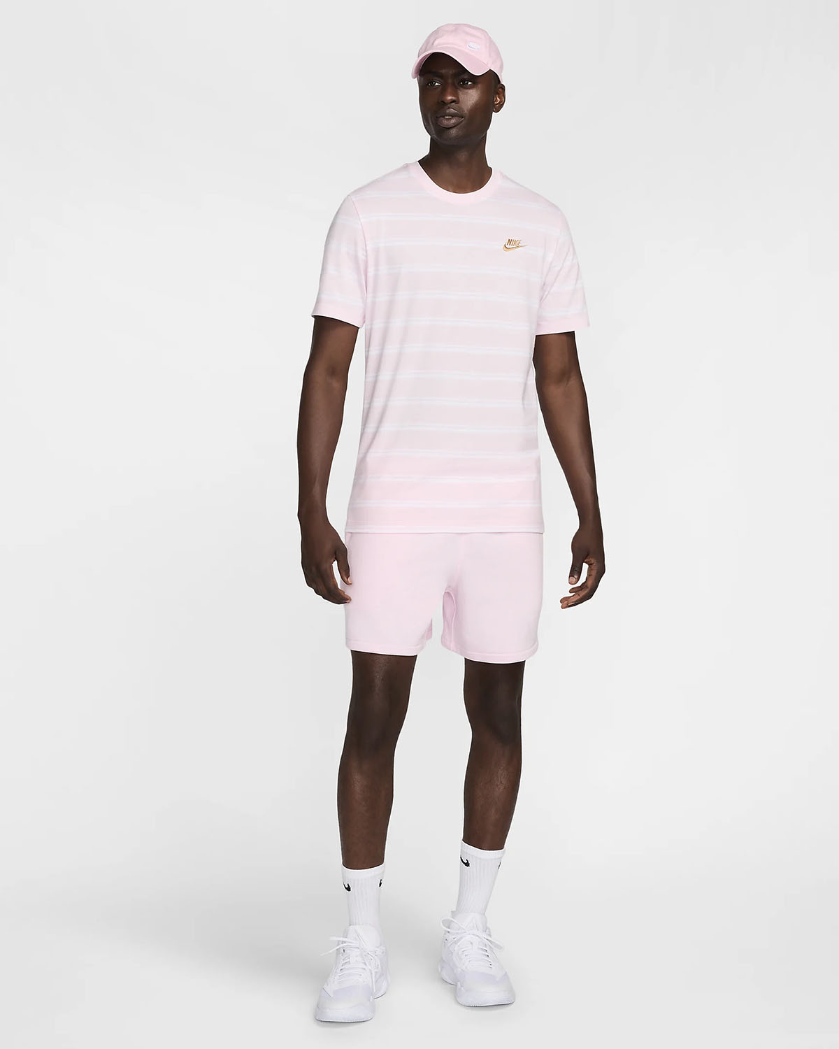 Nike Sportswear Striped T Shirt Pink Foam Outfit