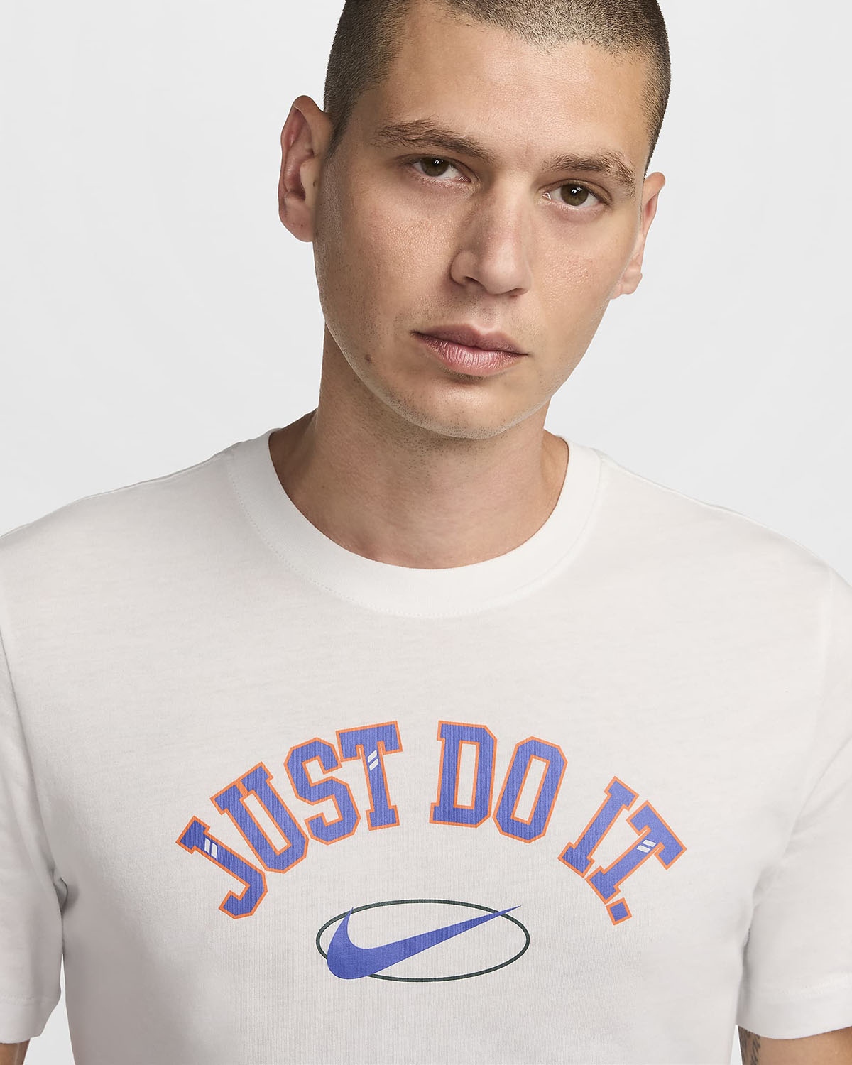 Nike Sportswear T Shirt Summit White Orange Blue 2