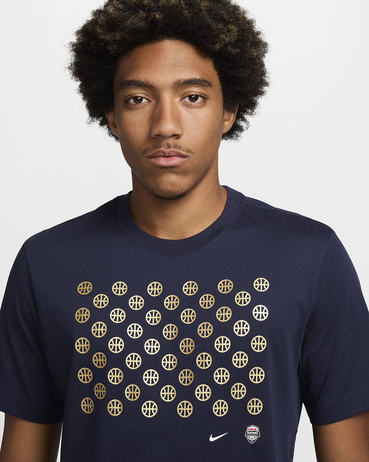 Nike USA Basketball T Shirt Obsidian Gold 2