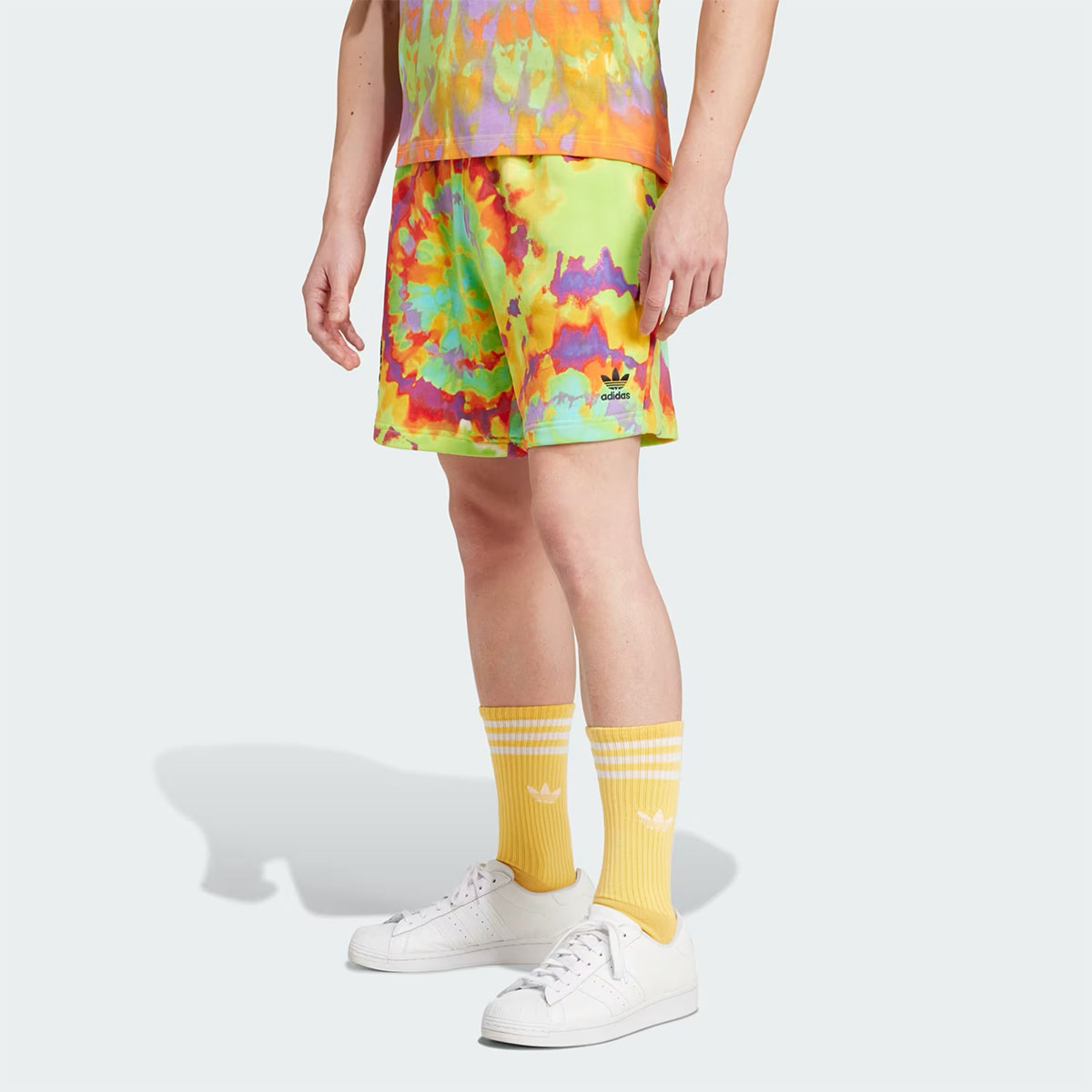 adidas Originals Tie Dyed Shorts Impact Yellow 1