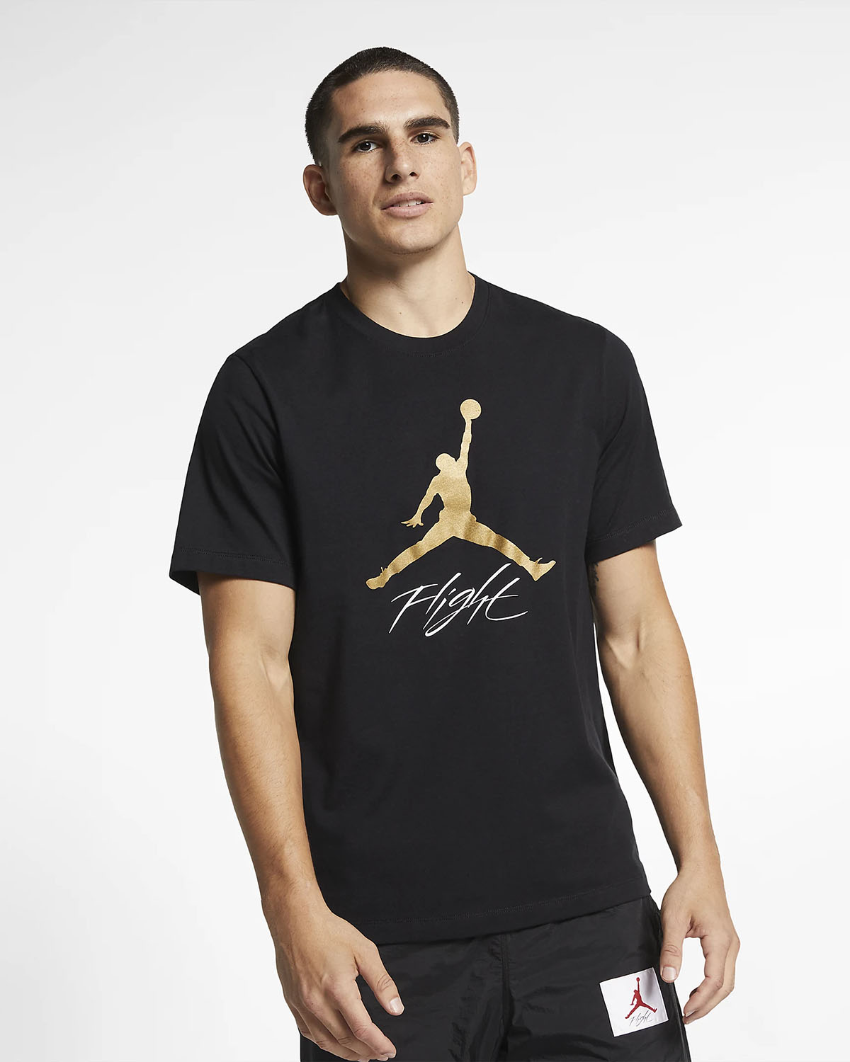 Air Jordan 1 High OG Black Metallic Gold Shirt