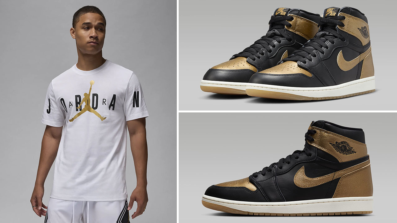 Air-Jordan-1-High-OG-Metallic-Gold-Matching-T-Shirt-Outfit