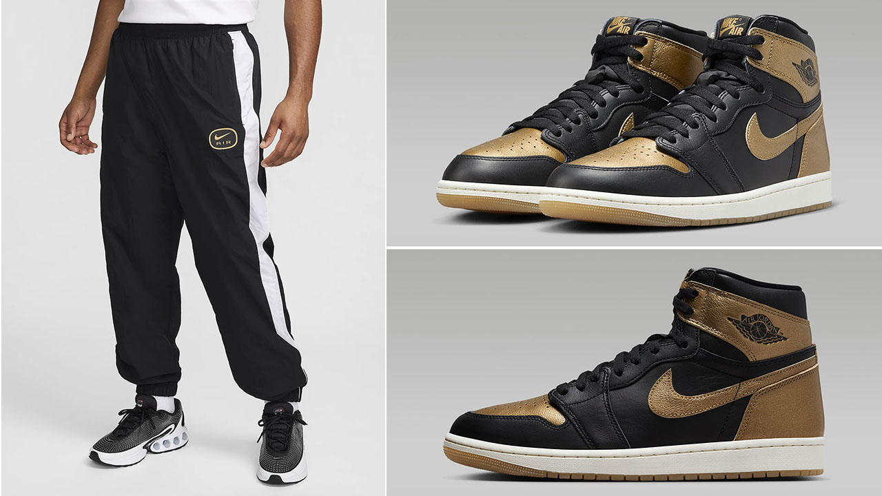 Air Jordan 1 High OG Metallic Gold Nike Pants