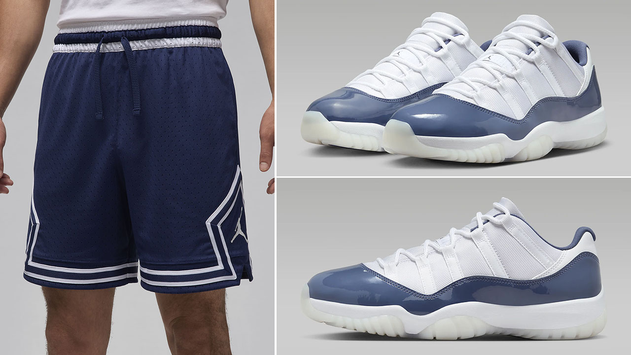 Air Jordan 1 Low Diffused Blue Diamond Shorts