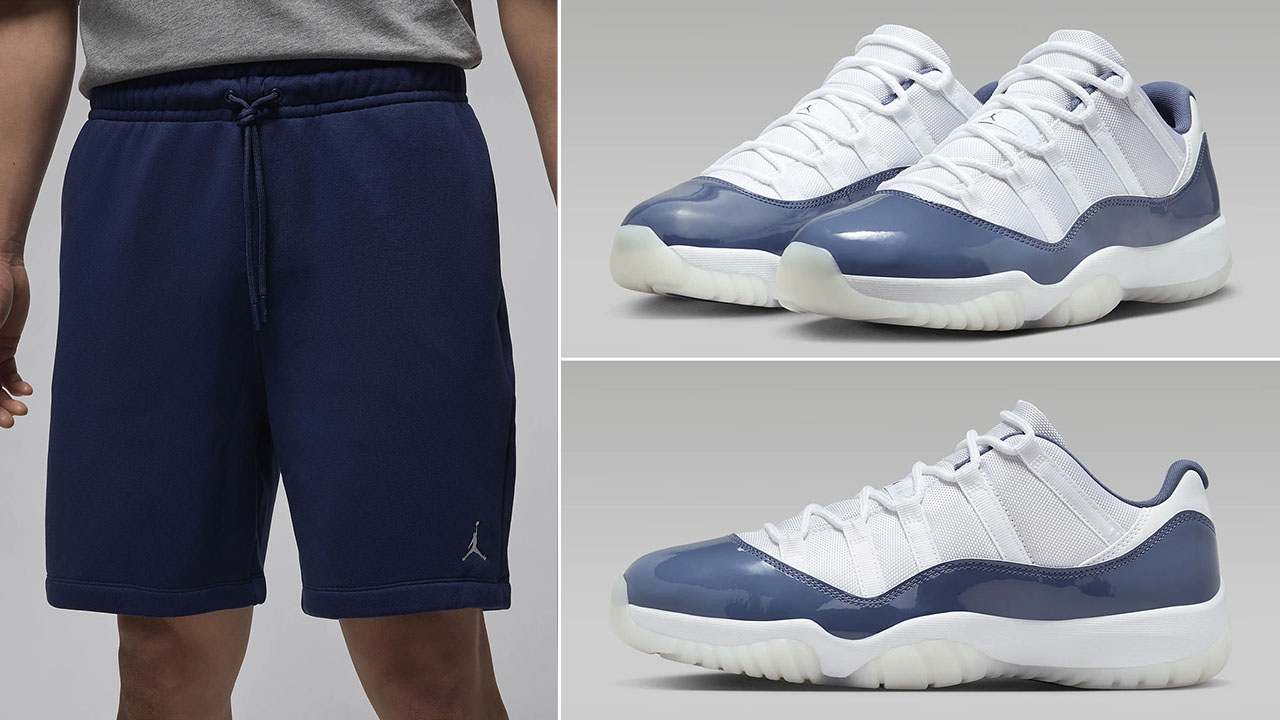 Air Jordan 1 Low Diffused Blue Fleece Shorts