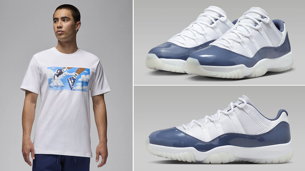 Air Jordan 1 Low Diffused Blue T Shirt