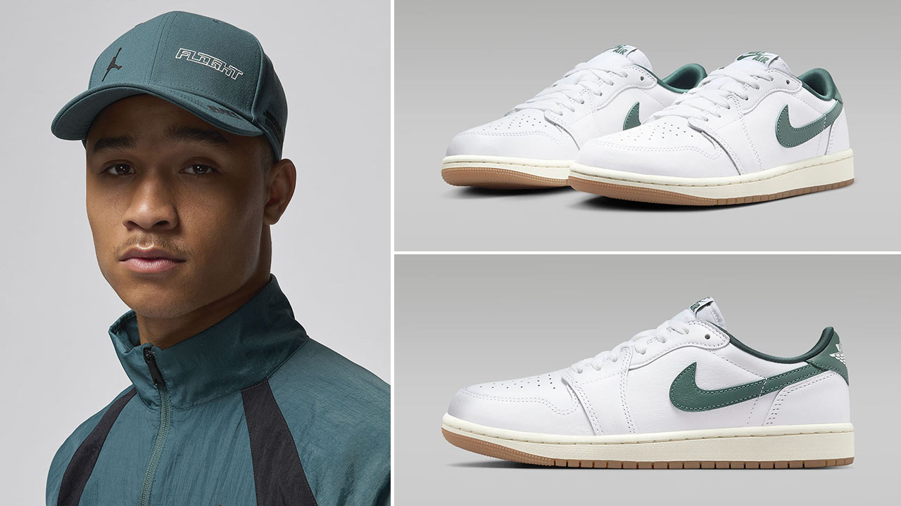 Air Jordan 1 Low OG Oxidized Green Hat to Match Sneakers