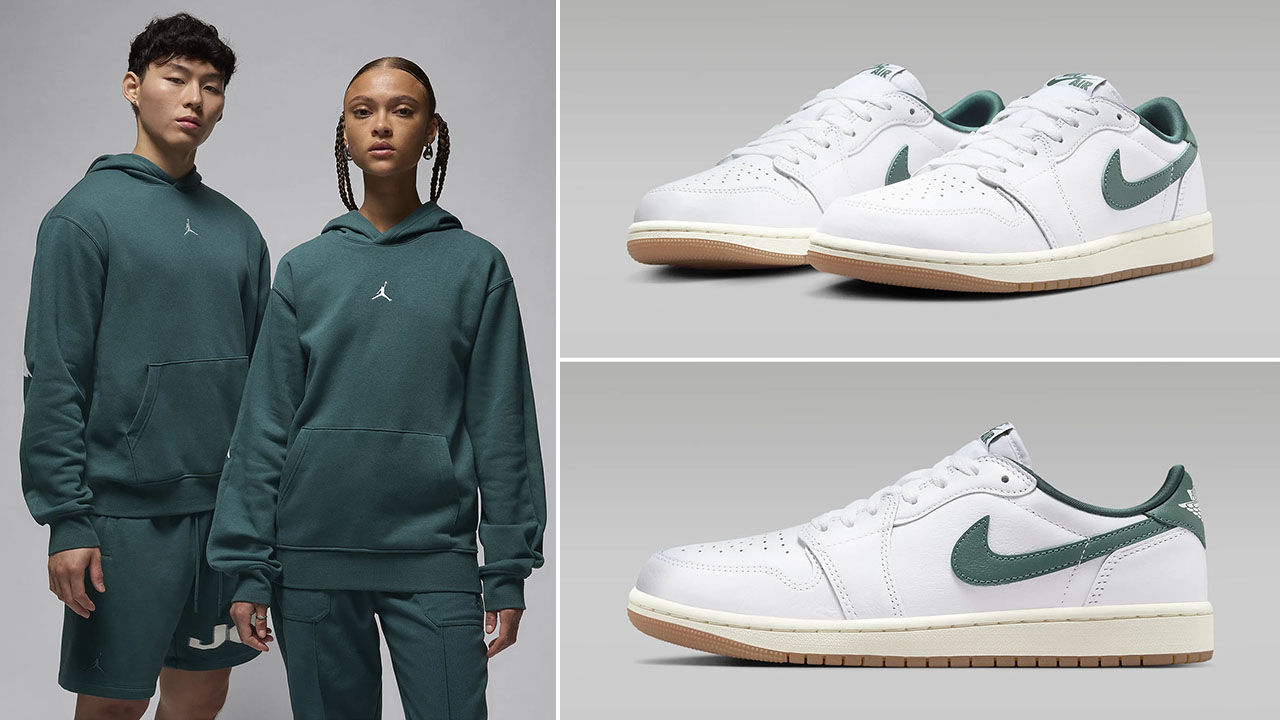 Air Jordan 1 Low OG Oxidized Green Hoodie to Match Sneakers