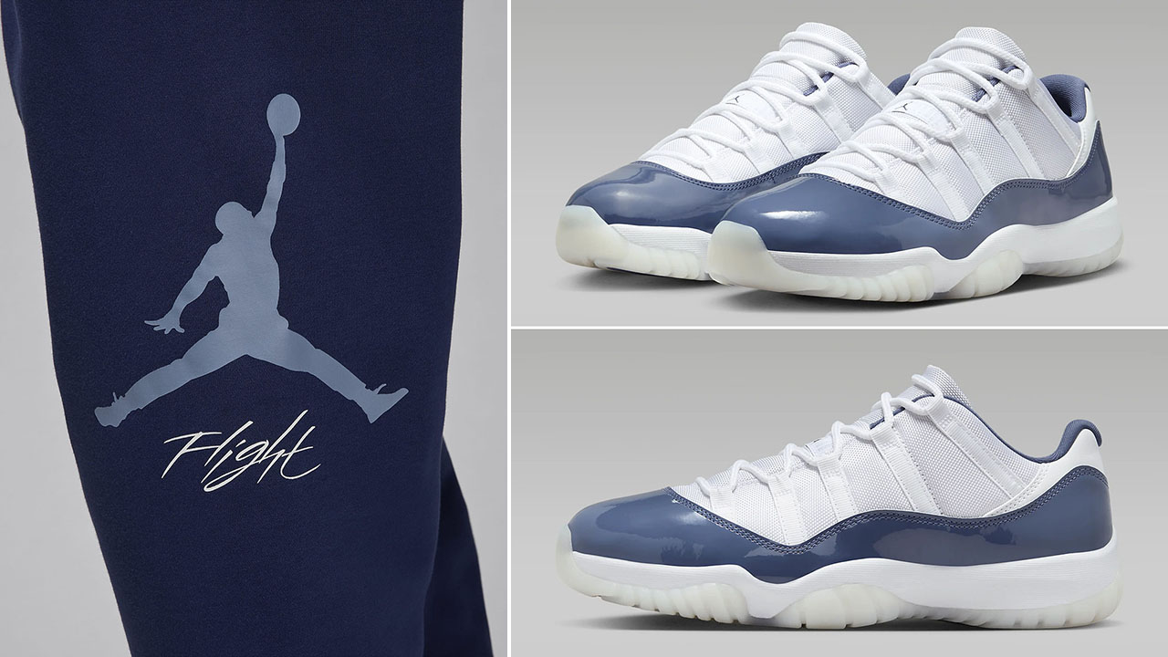 Air Jordan 11 Low Diffused Blue Pants Match