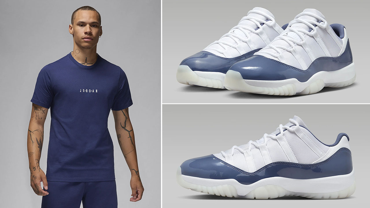 Air-Jordan-11-Low-Diffused-Blue-Shirt-to-Match-Sneakers-2