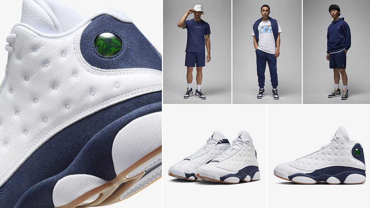 Air Jordan 13 Midnight Navy Outfits Shirts Hats Clothing