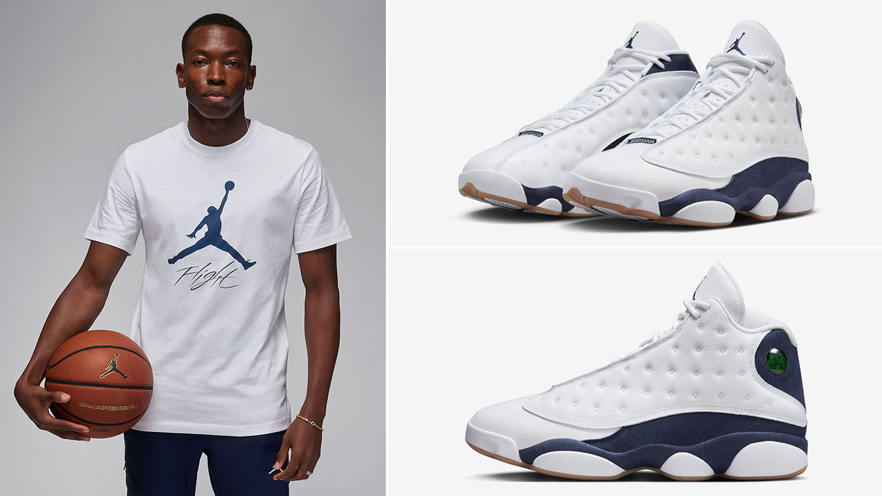 Air Jordan 13 Midnight Navy Shirt Outfit