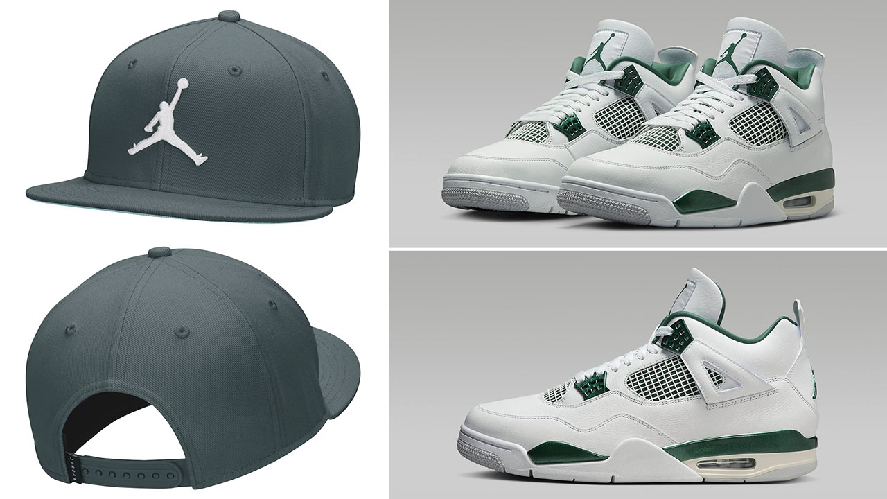 Air Jordan 4 Oxidized Green Jumpman Hat Snapback Cap