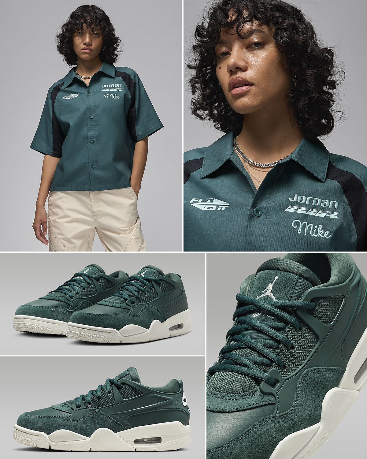 Air Jordan 4 RM Oxidized Green Womens Shirt Matching Outfit