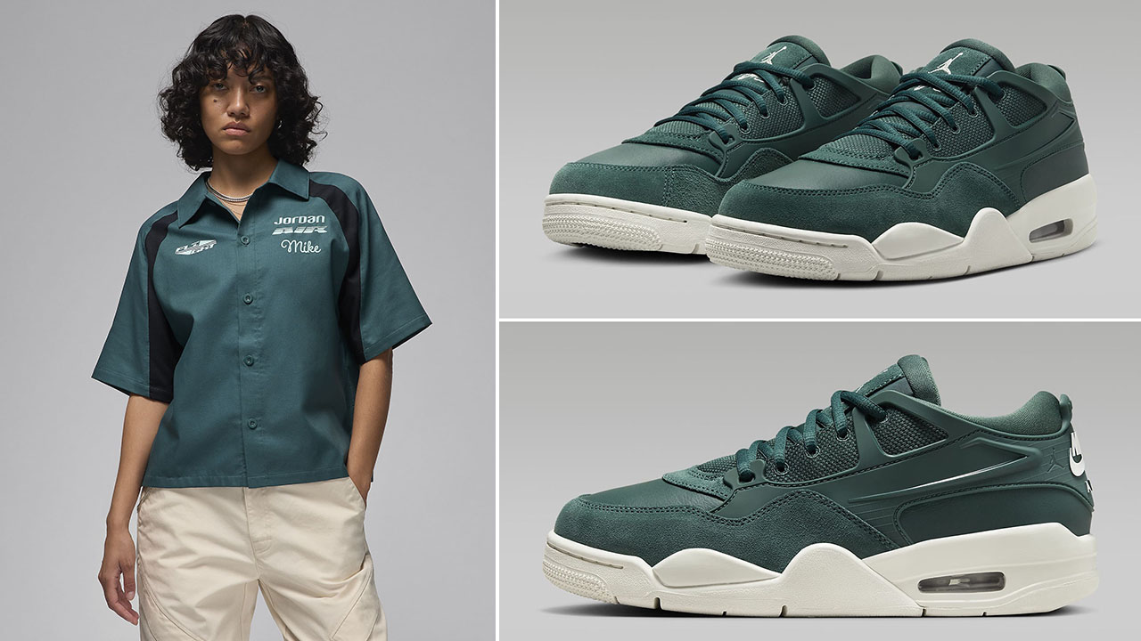 Air Jordan 4 RM Oxidized Green Womens Shirt Outfit