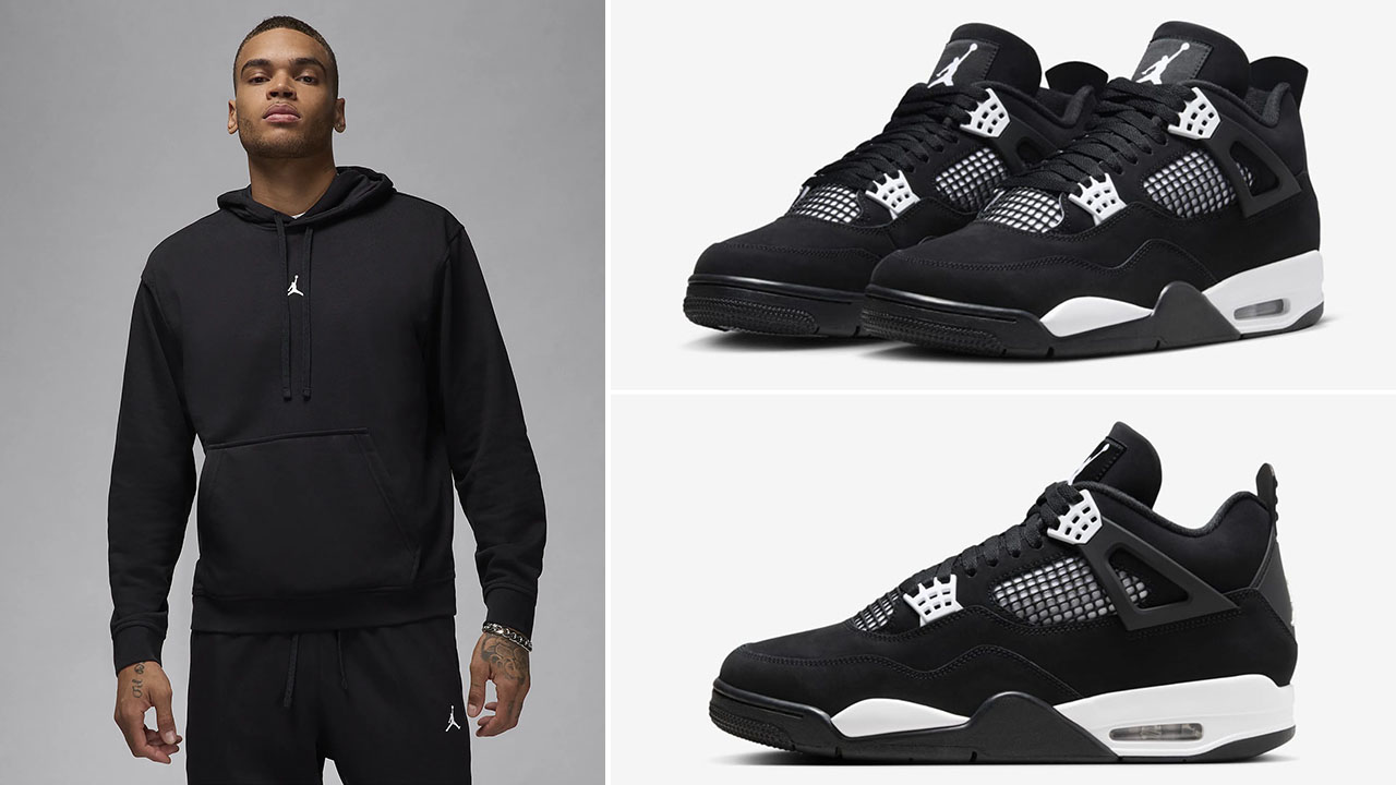 Air Jordan 4 White Thunder Black White Hoodie