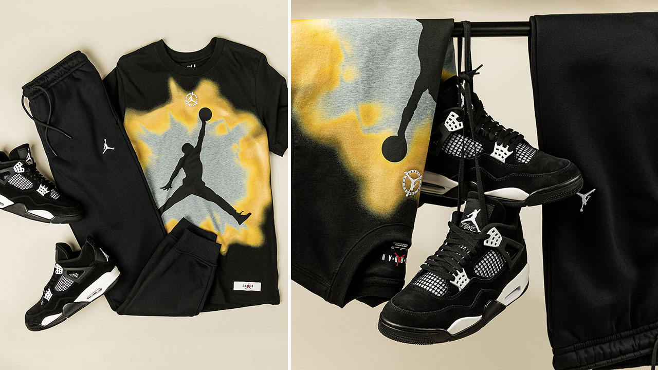 Air Jordan 4 White Thunder Shirt and Pants Outfit to Match Sneakers