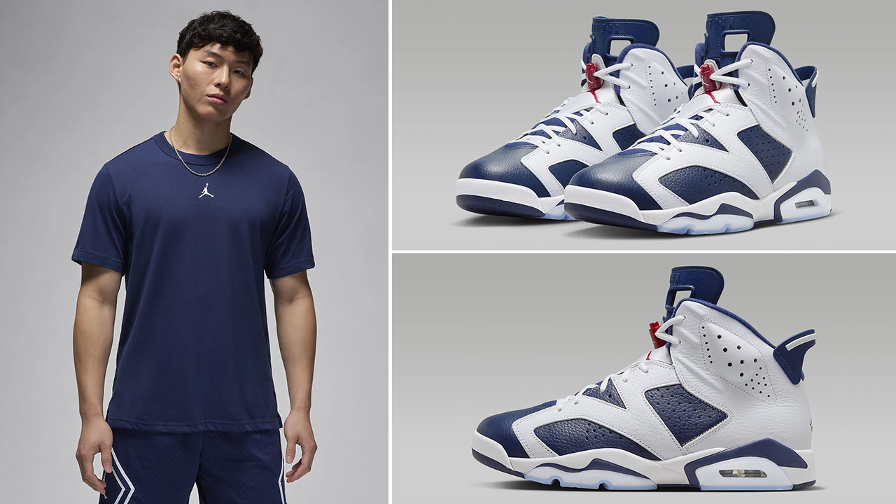 Air Jordan 6 Olympic 2024 Midnight Navy Shirt