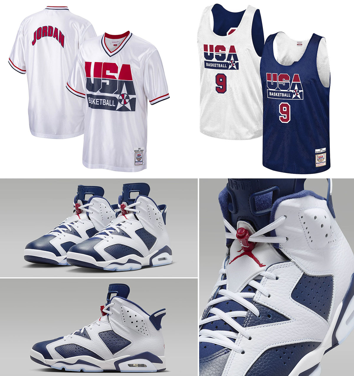 Air Jordan 6 Olympic MIchael Jordan Jerseys Matching Clothing