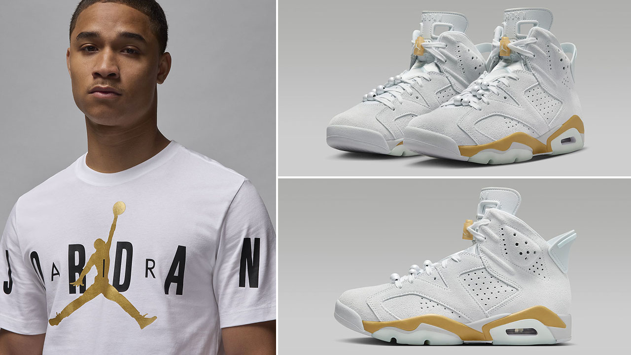 Air Jordan 6 Pearl Paris Olympics Shirt Outfit