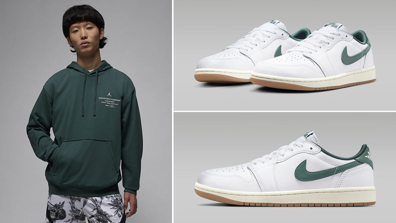 Air jordan 1 Low OG Oxidized Green Mens Hoodie to Match Sneakers