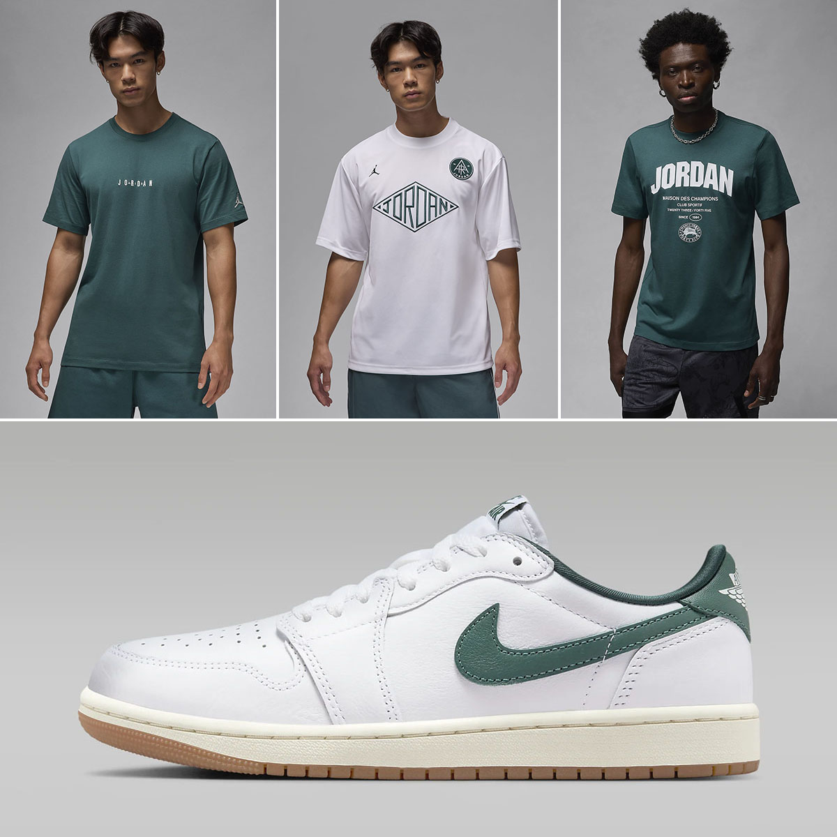 Air jordan 1 Low OG Oxidized Green Mens Shirts to Match Sneakers