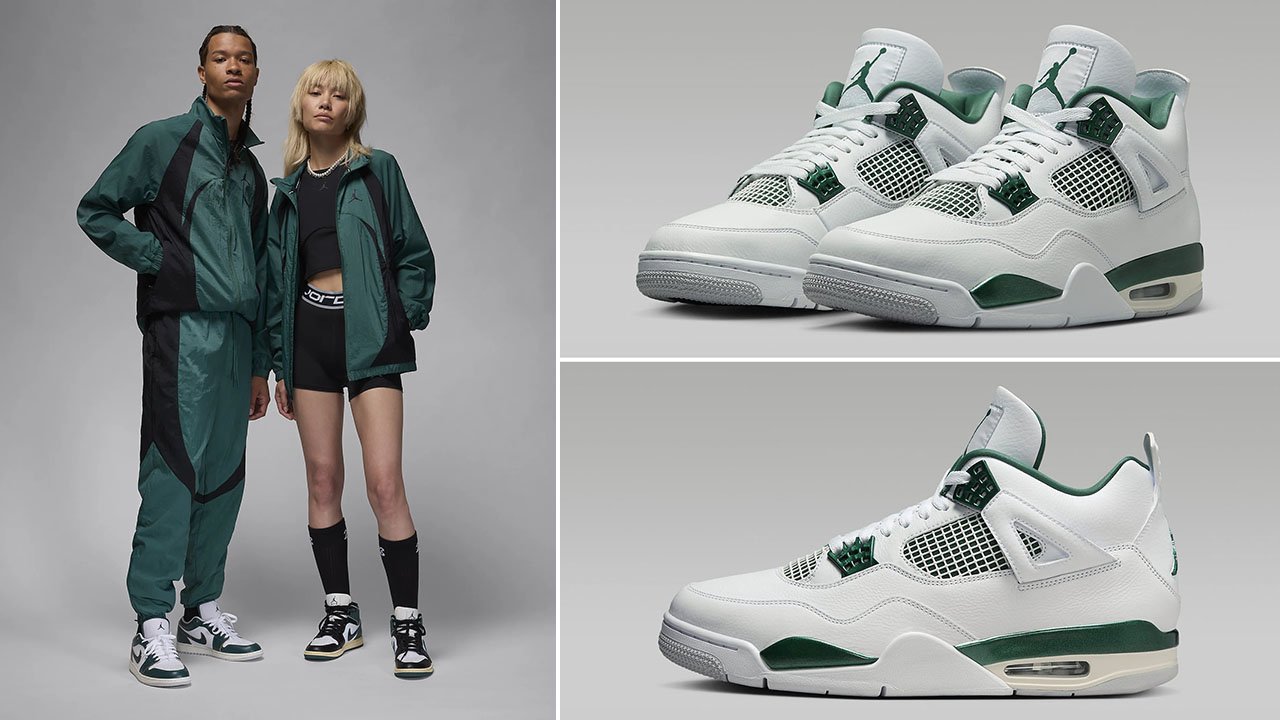 Air jordan 4 Oxidized Green Warm Up Jacket Pants Outfit