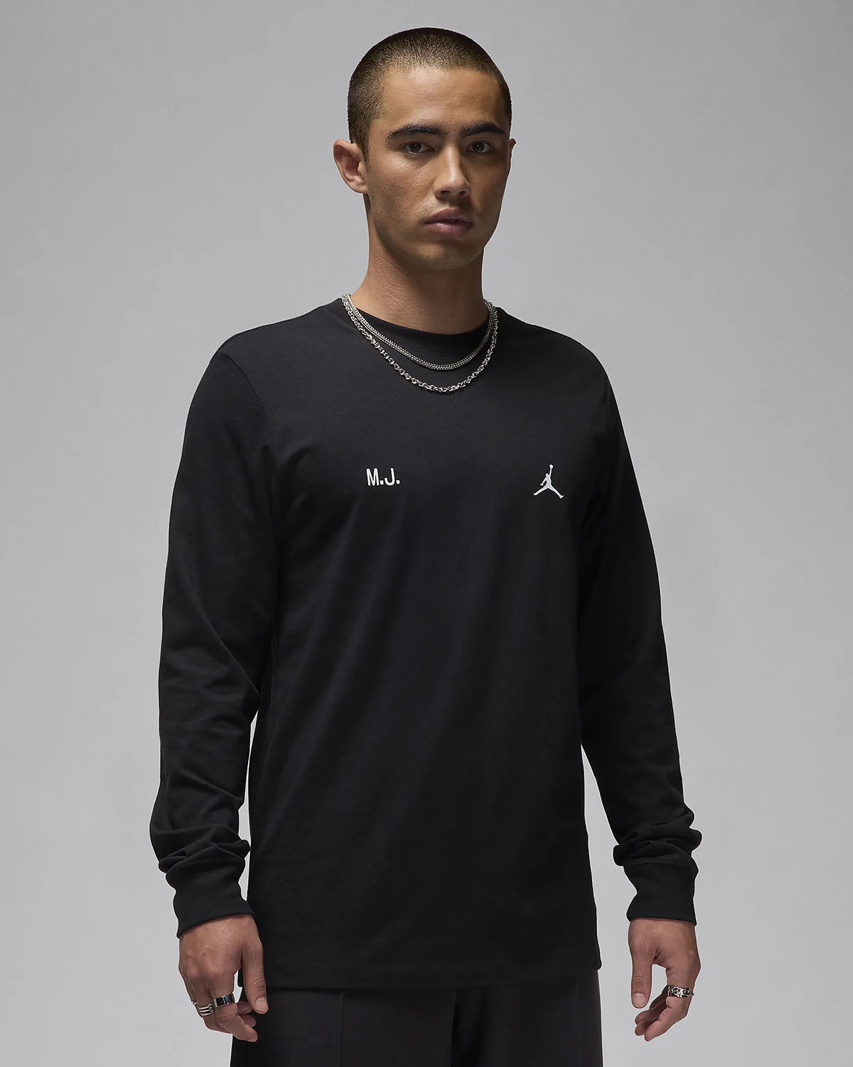 Jordan Brand Never Long Sleeve T Shirt Black White 1