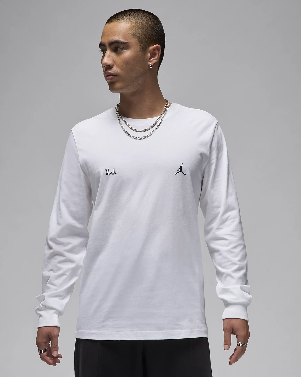 Jordan Brand Never Long Sleeve T Shirt White Black 1