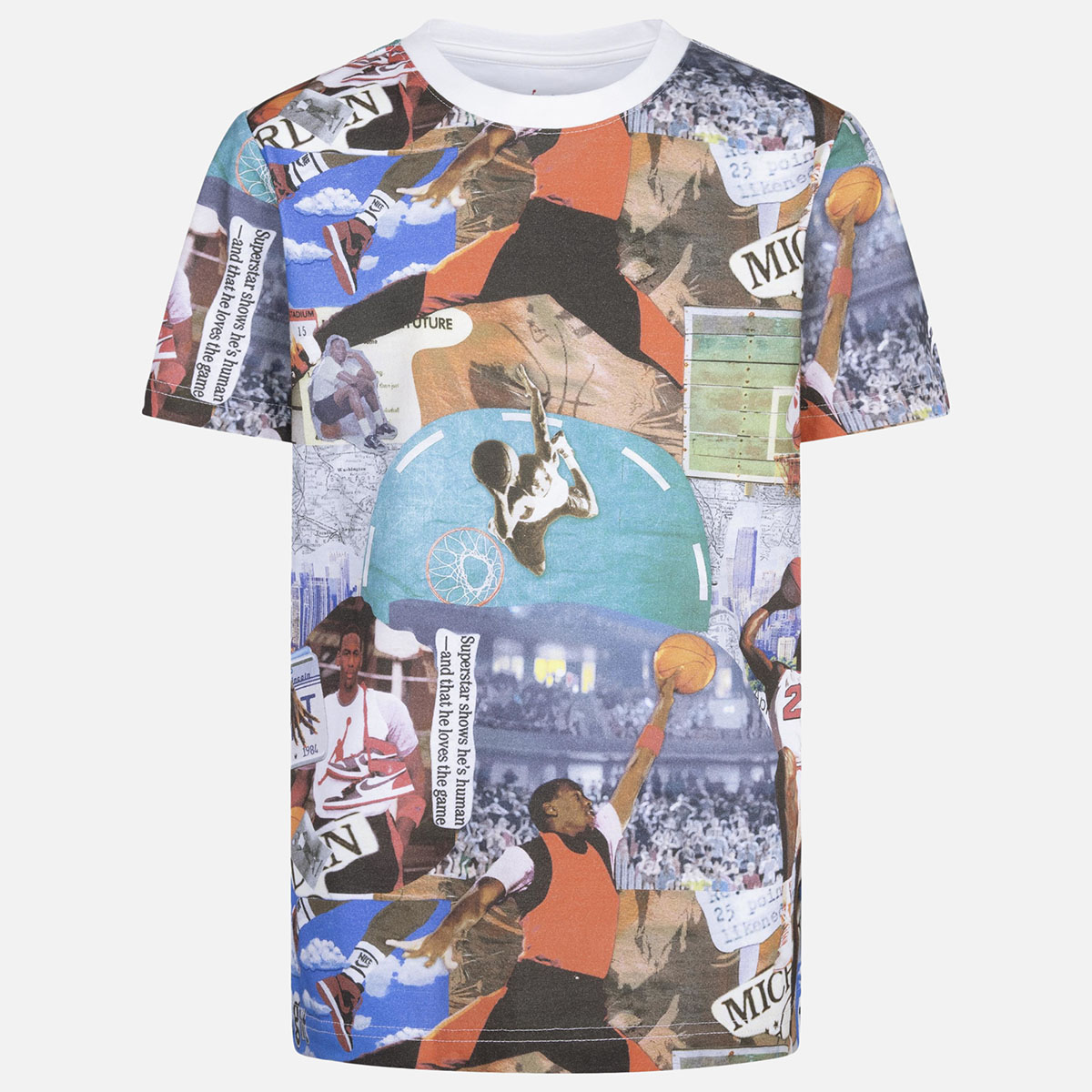 Jordan Brooklyn Collage AOP T Shirt Multi Color 1