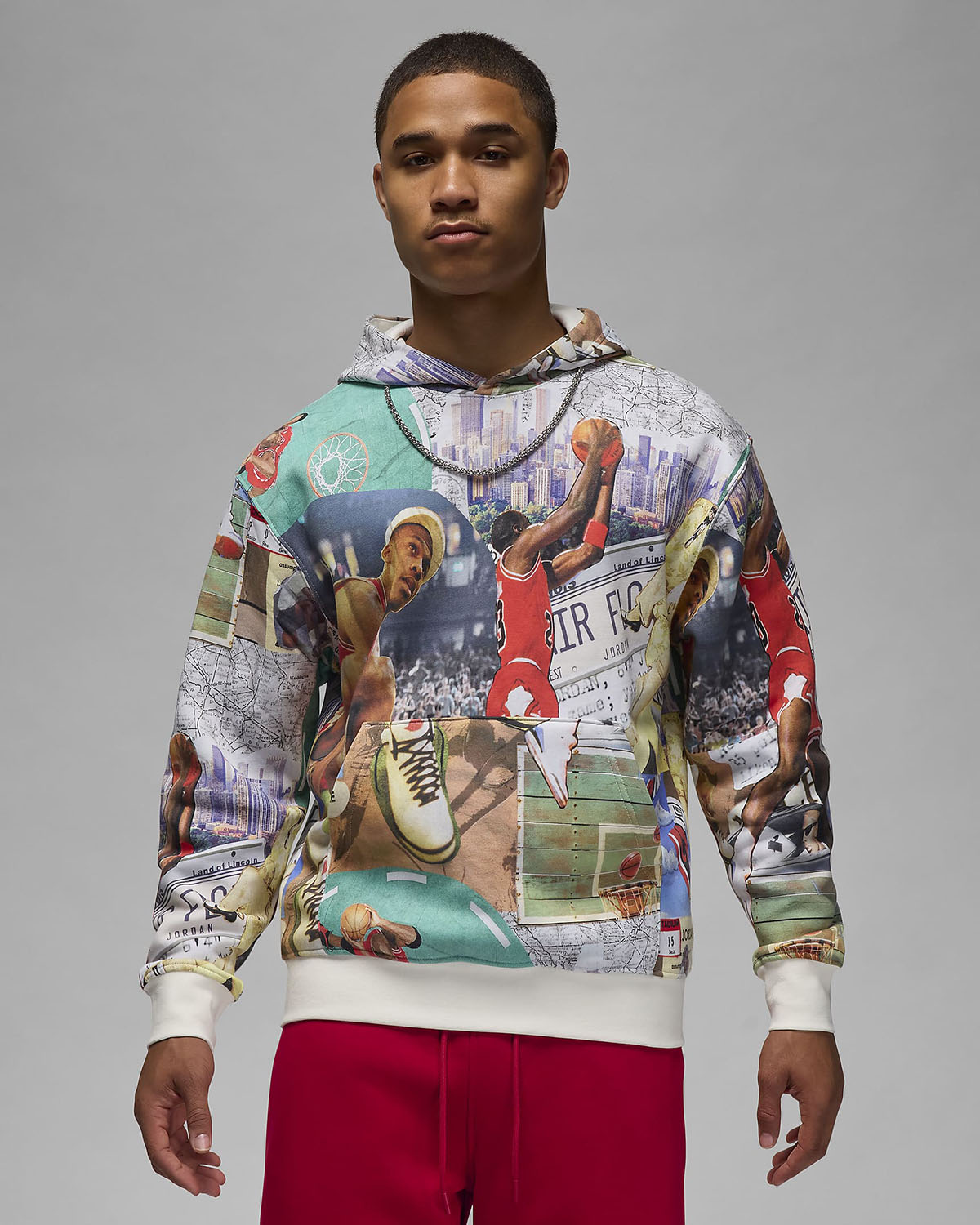 Jordan Brooklyn Fleece Printed Pullover Hoodie 1