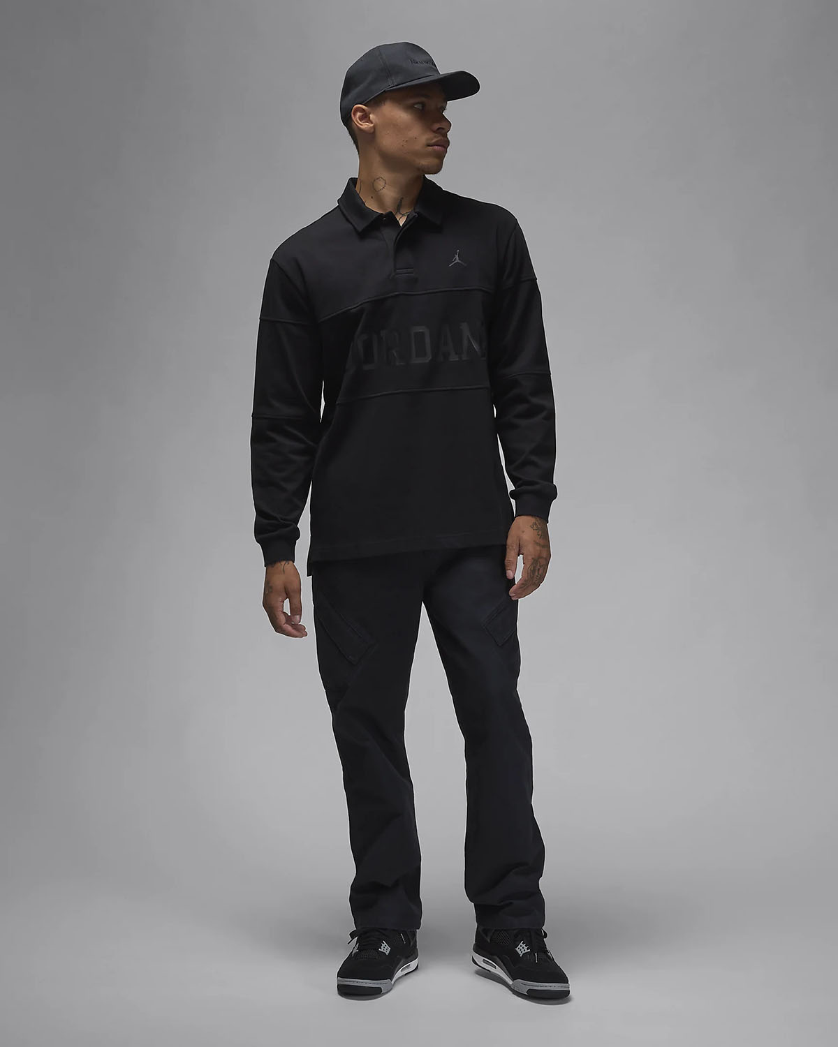 Jordan Essentials Long Sleeve Rugby Top Black 0