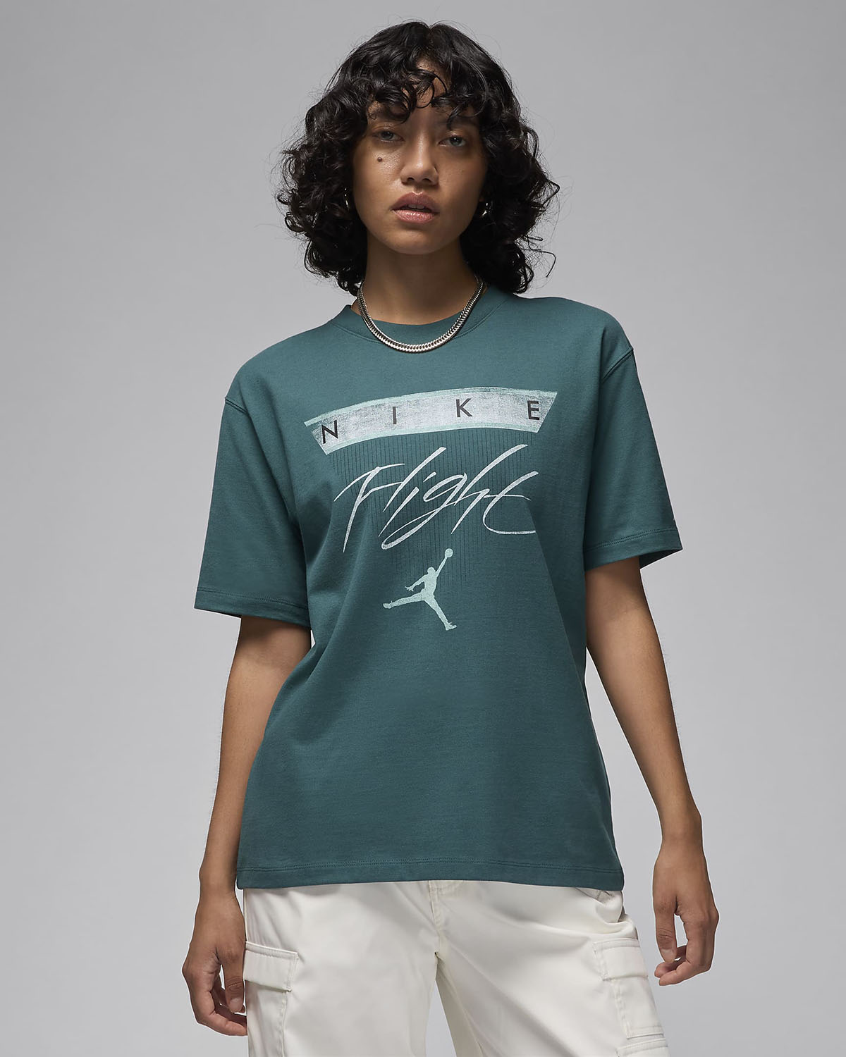 Jordan Flight Heritage Womens T Shirt Oxidized Green