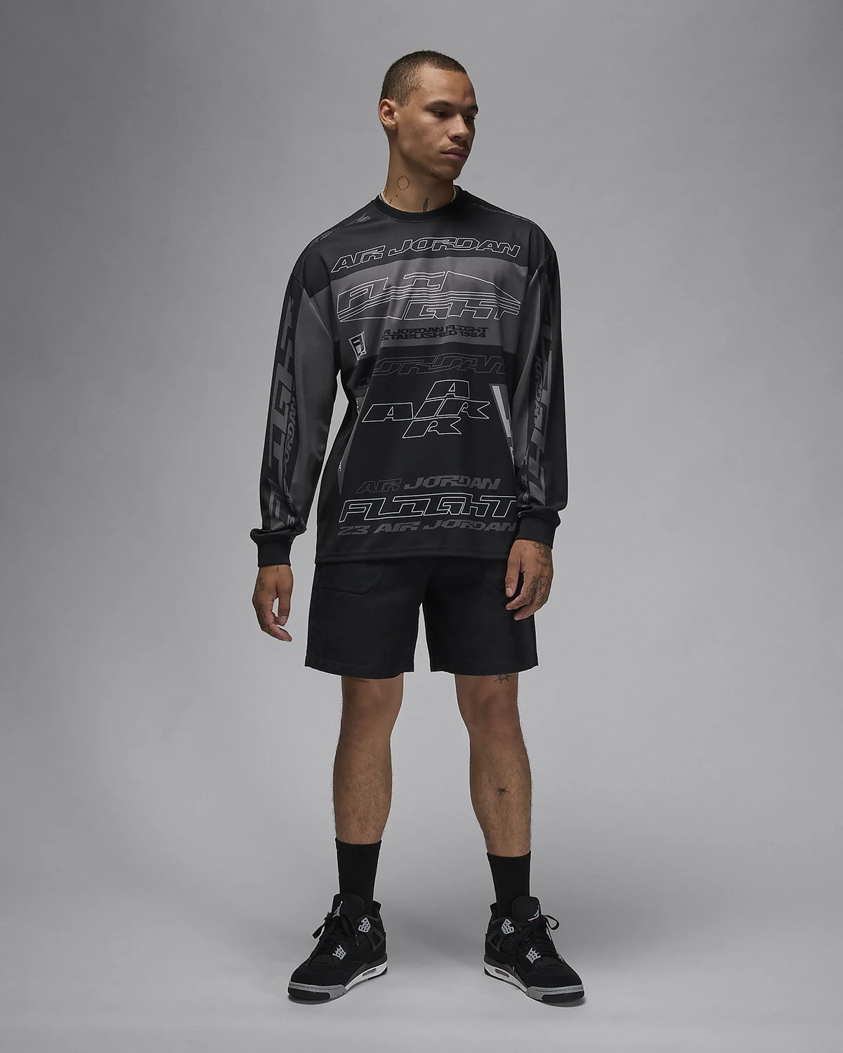 Jordan MVP Moto Long Sleeve Top Black